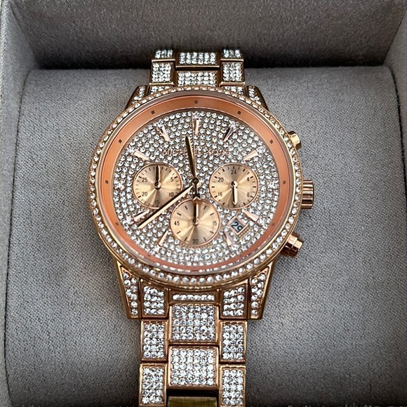 New Ritz Pavé Rose Gold-Tone Watch - Picture 2 of 11